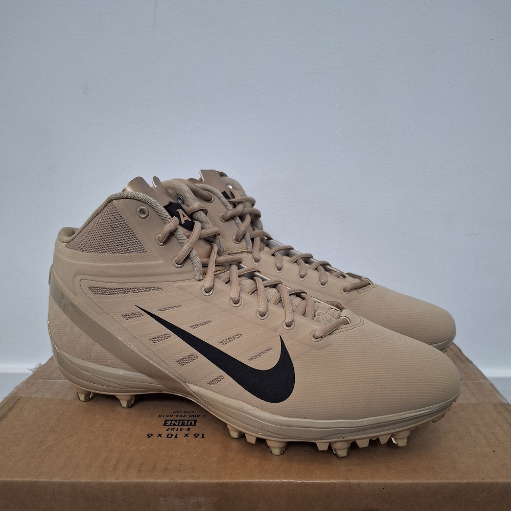 Nike Alpha Talon Elite Vapor 3/4 Promo Sample Army PE Football Cleats Size 12.5